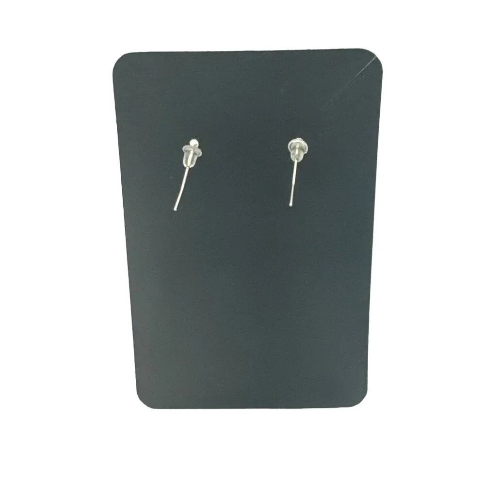 Silver Tone Dangle Earrings with Red Gemstone Accents for Women Retro Style Boho - Picture 4 of 4